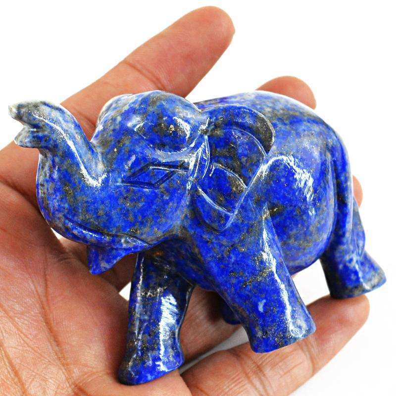 gemsmore:SOLD OUT : Blue Lapis Lazuli Elephant Gemstone