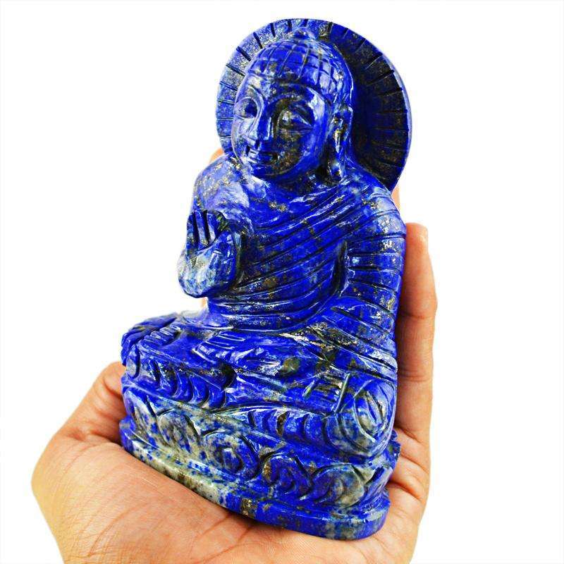 gemsmore:SOLD OUT : Blue Lapis Lazuli Lord Buddha Statue