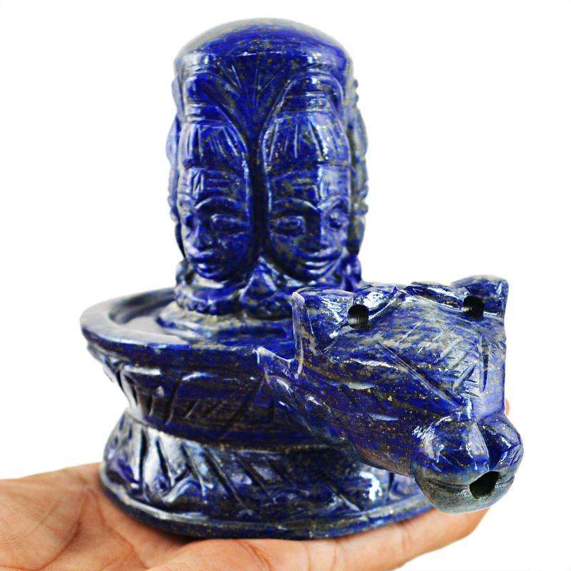 gemsmore:SOLD OUT : Blue Lapis Lazuli Lord Shiva Shivling
