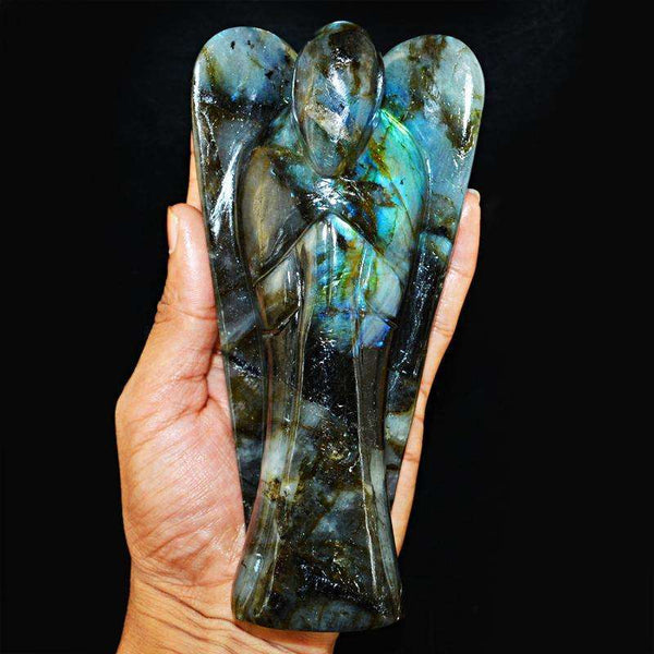 gemsmore:SOLD OUT : Exclusive Amazing Flash Labradorite Healing Angel