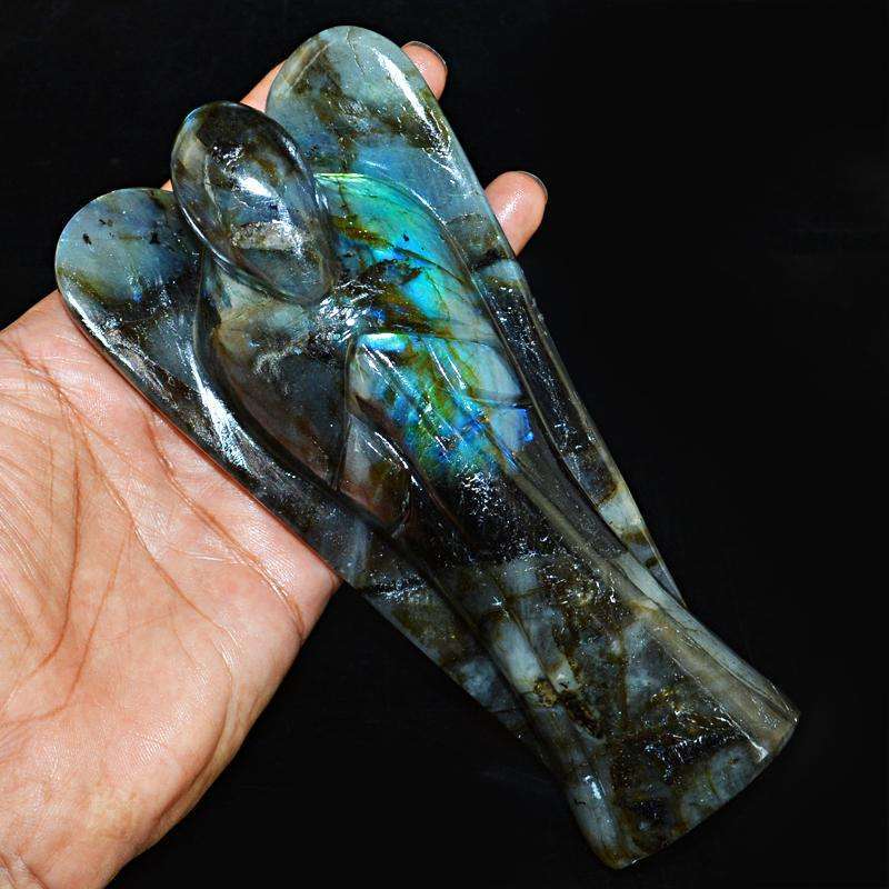 gemsmore:SOLD OUT : Exclusive Amazing Flash Labradorite Healing Angel