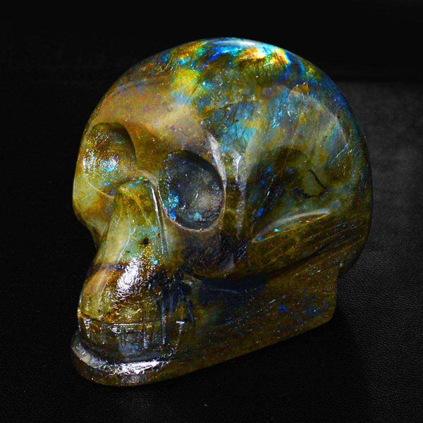 gemsmore:SOLD OUT : Exclusive Amazing Flash Labradorite Human Skull