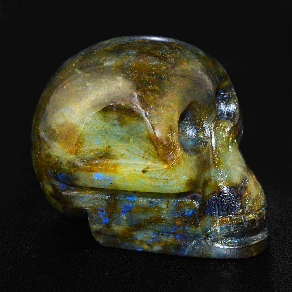 gemsmore:SOLD OUT : Exclusive Amazing Flash Labradorite Human Skull