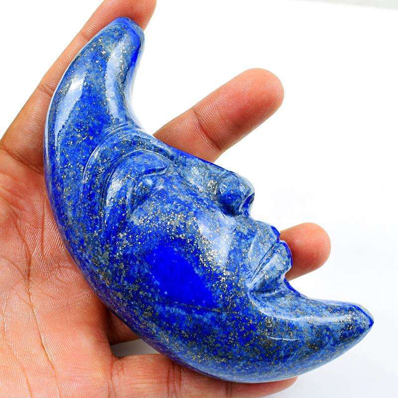 gemsmore:SOLD OUT : Exclusive Blue Lapis Lazuli Moon Face