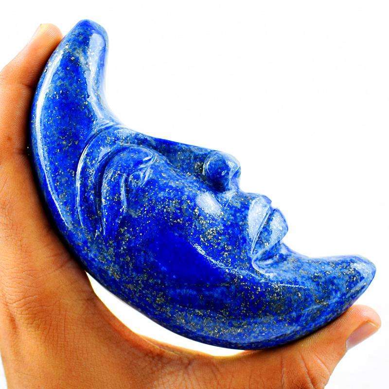 gemsmore:SOLD OUT : Exclusive Blue Lapis Lazuli Moon Face