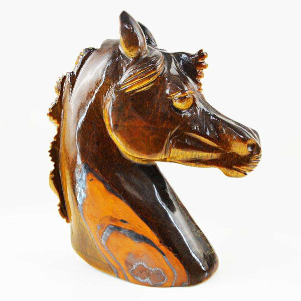 gemsmore:SOLD OUT : Exclusive Golden Tiger Eye Horse Head