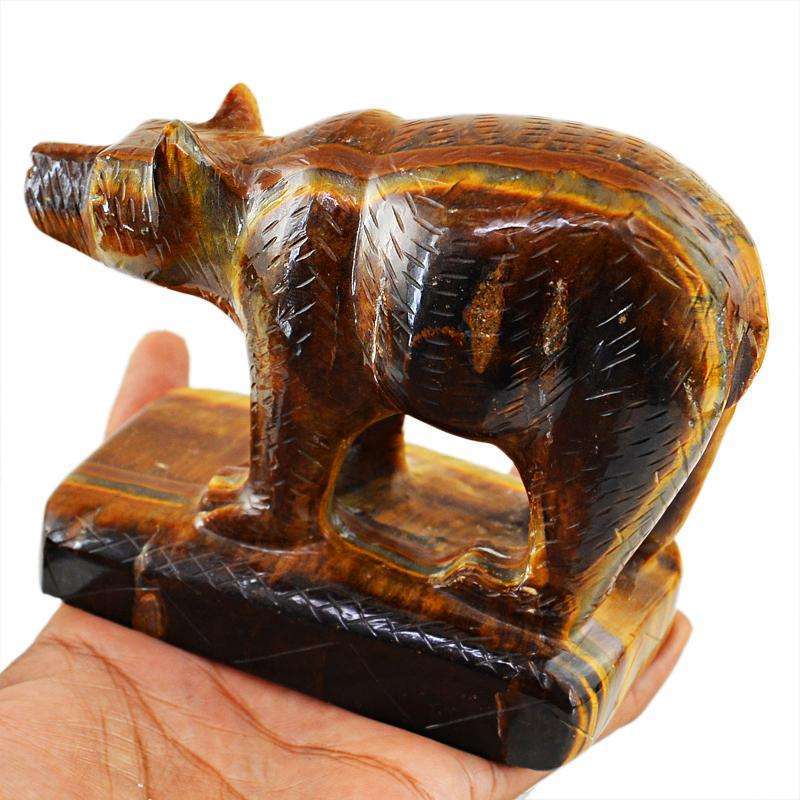 gemsmore:SOLD OUT : Exclusive Golden Tiger Eye Huge Bear