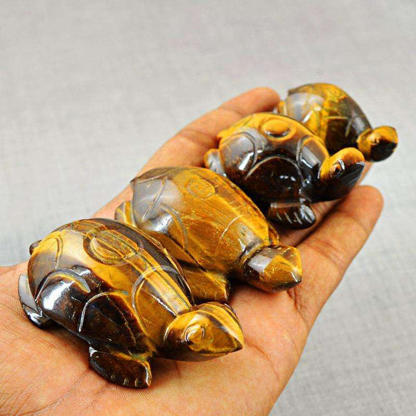 gemsmore:SOLD OUT : Exclusive Golden Tiger Eye Turtle Lot