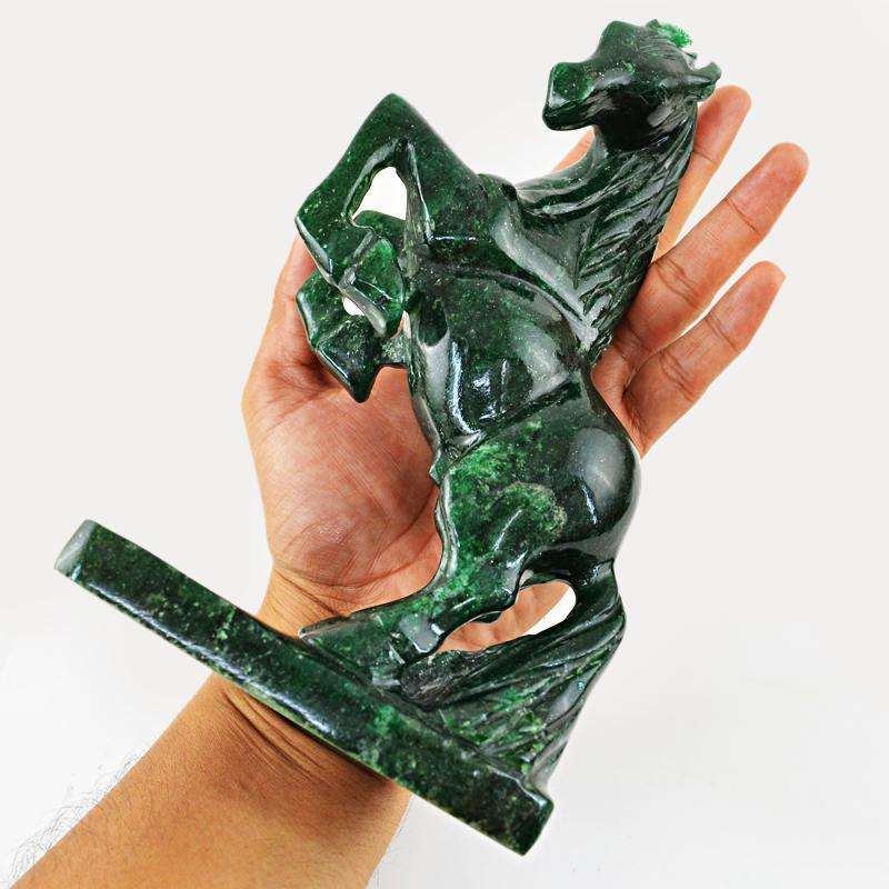 gemsmore:SOLD OUT : Exclusive Green Jade Horse Statue