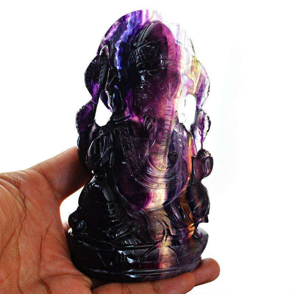 gemsmore:SOLD OUT : Exclusive Multicolor Fluorite Lord Ganesha