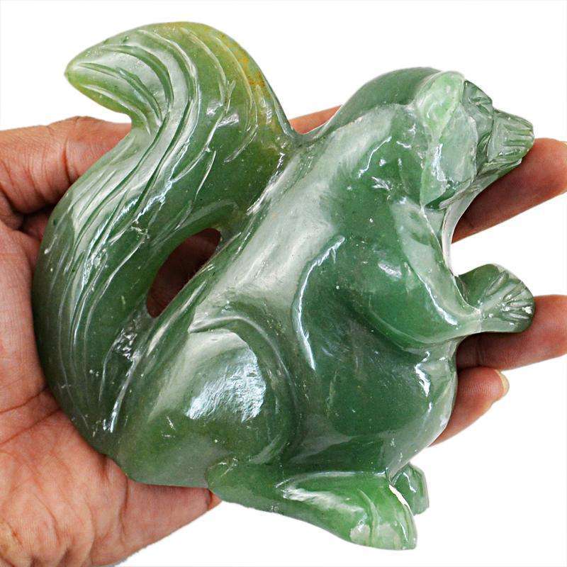 gemsmore:SOLD OUT : Exclusive Natural Green Aventurine Squirrel