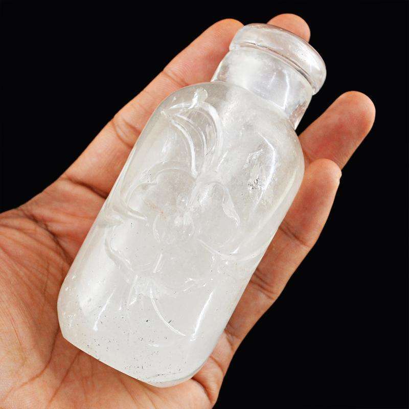 gemsmore:SOLD OUT : Exclusive White Quartz Perfume Bottle