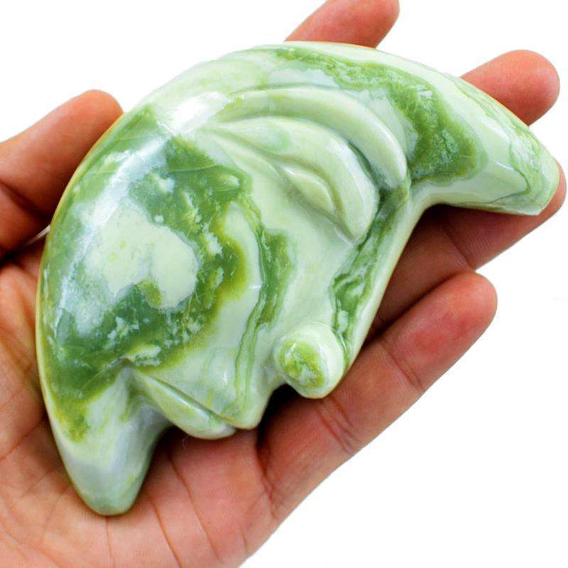 gemsmore:SOLD OUT : Forest Green Jasper Moon Face