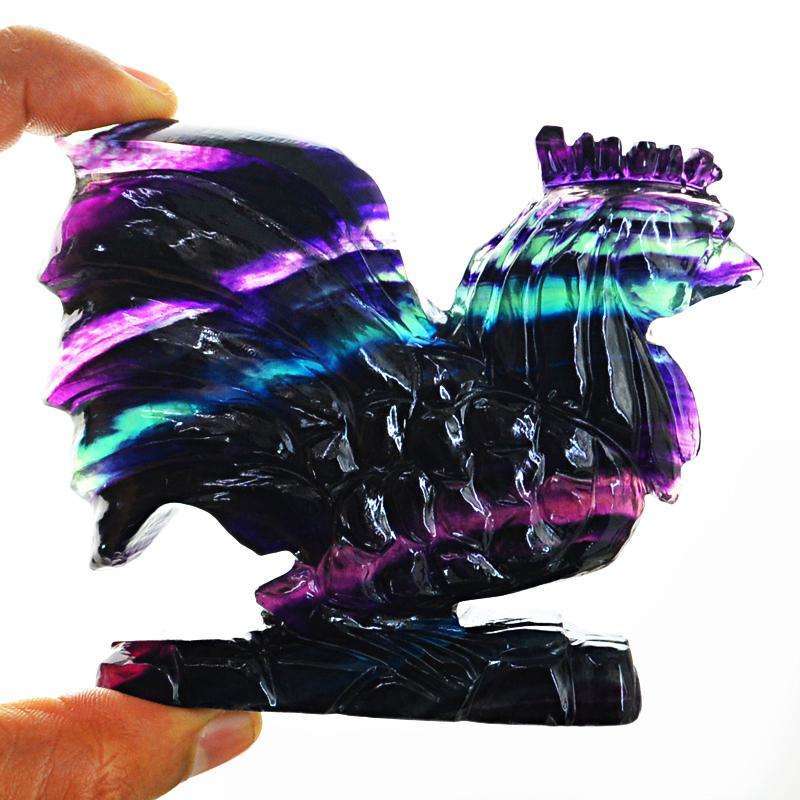 gemsmore:SOLD OUT : Genuine Multicolor Fluorite Hen