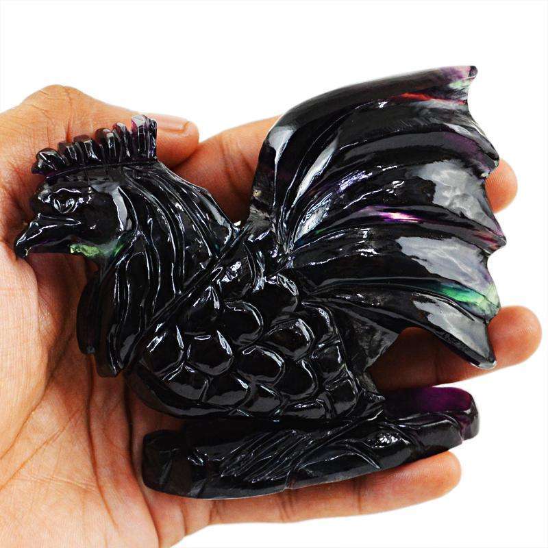 gemsmore:SOLD OUT : Genuine Multicolor Fluorite Hen