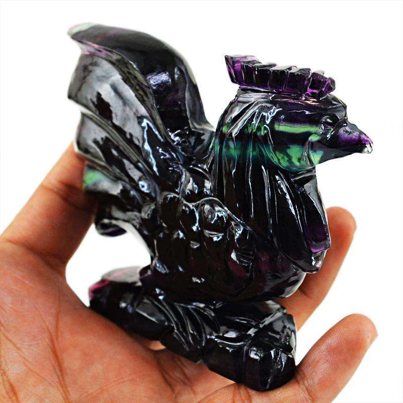 gemsmore:SOLD OUT : Genuine Multicolor Fluorite Hen