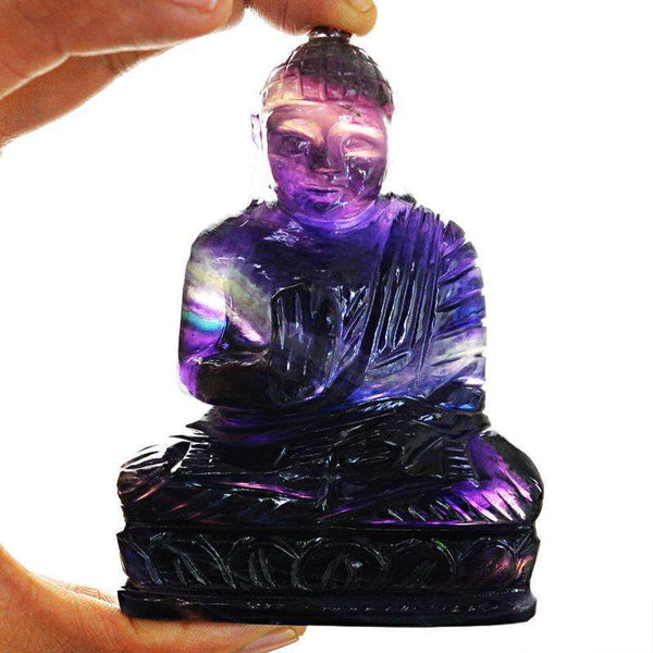 gemsmore:SOLD OUT : Genuine Multicolor Fluorite Lord Buddha Idol