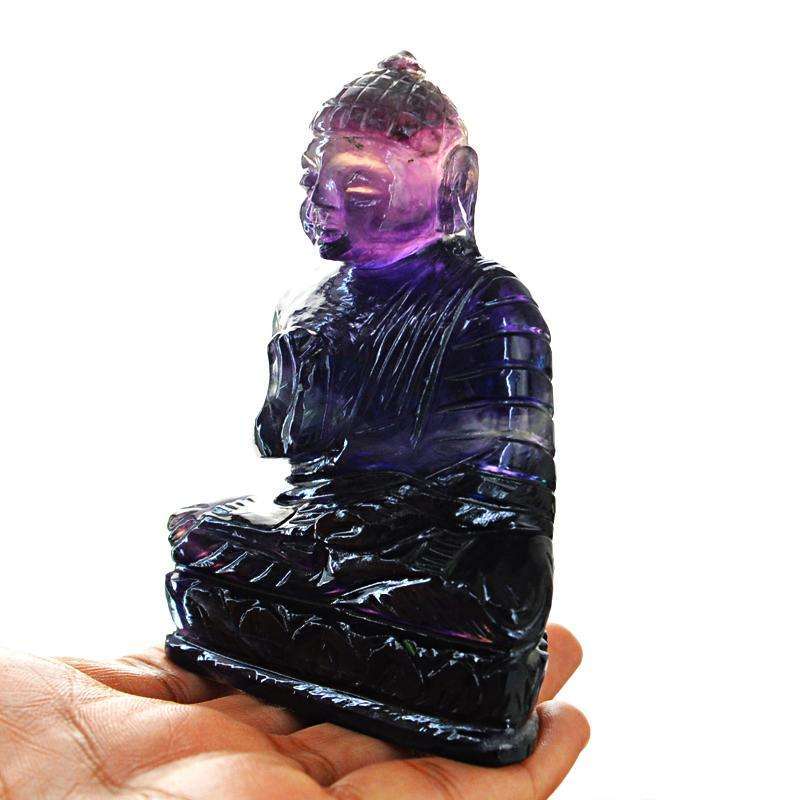 gemsmore:SOLD OUT : Genuine Multicolor Fluorite Lord Buddha Idol