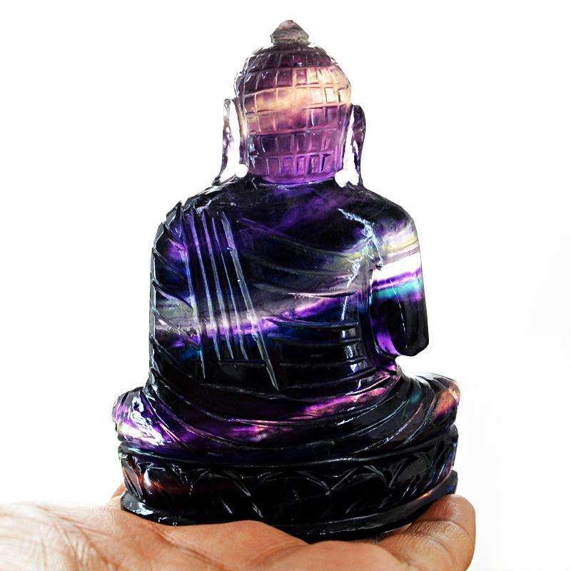 gemsmore:SOLD OUT : Genuine Multicolor Fluorite Lord Buddha Idol
