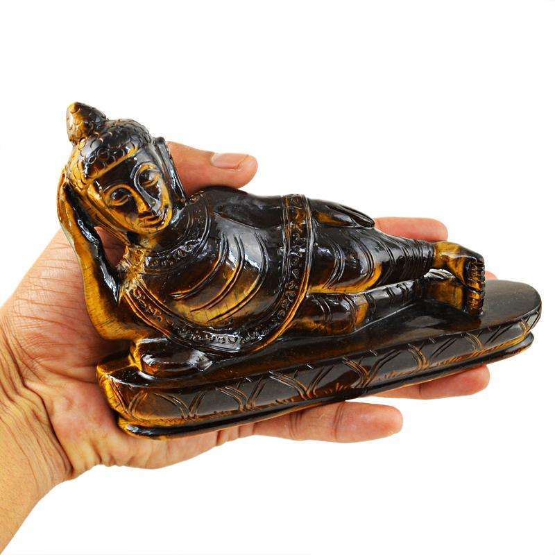 gemsmore:SOLD OUT : Golden Tiger Eye Lord Buddha