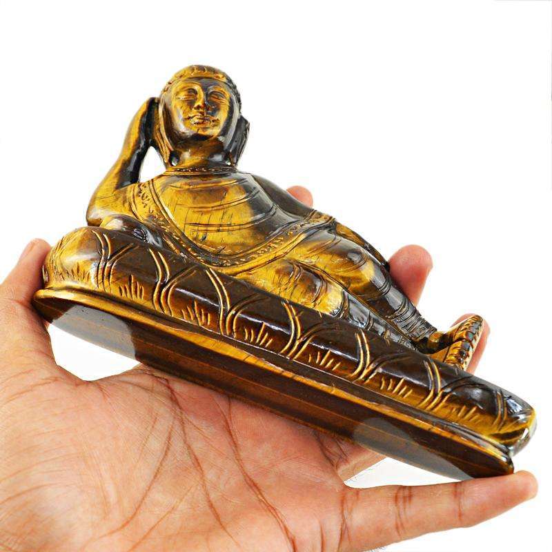 gemsmore:SOLD OUT : Golden Tiger Eye Lord Buddha