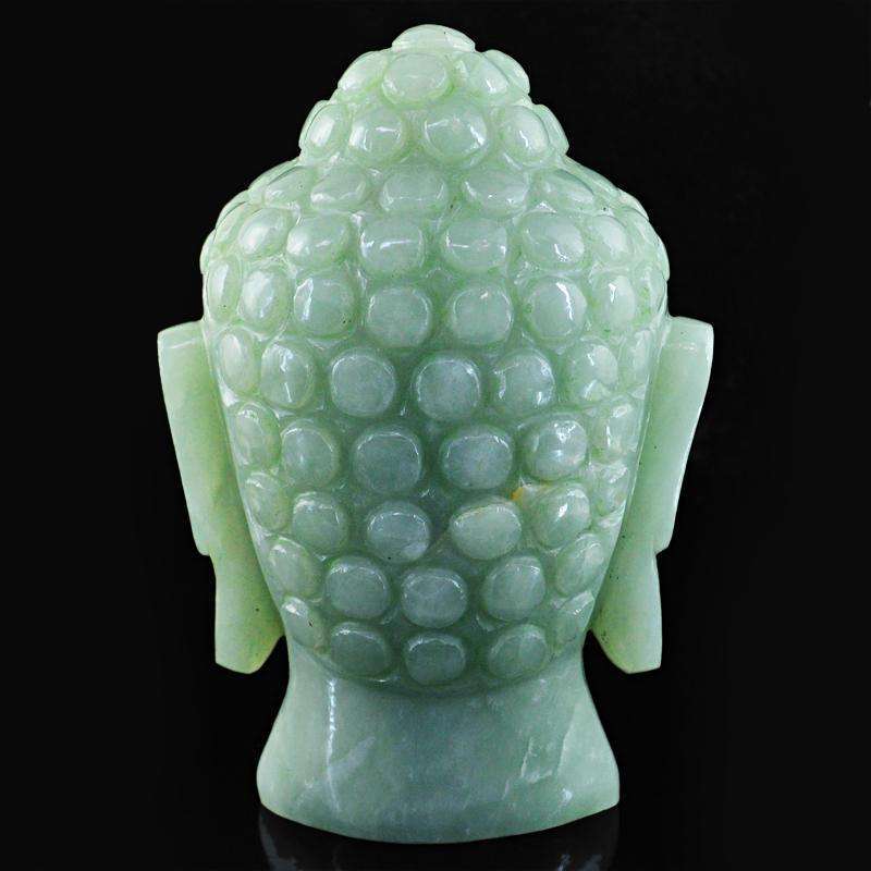 gemsmore:SOLD OUT : Green Aventurine Lord Buddha Head Idol