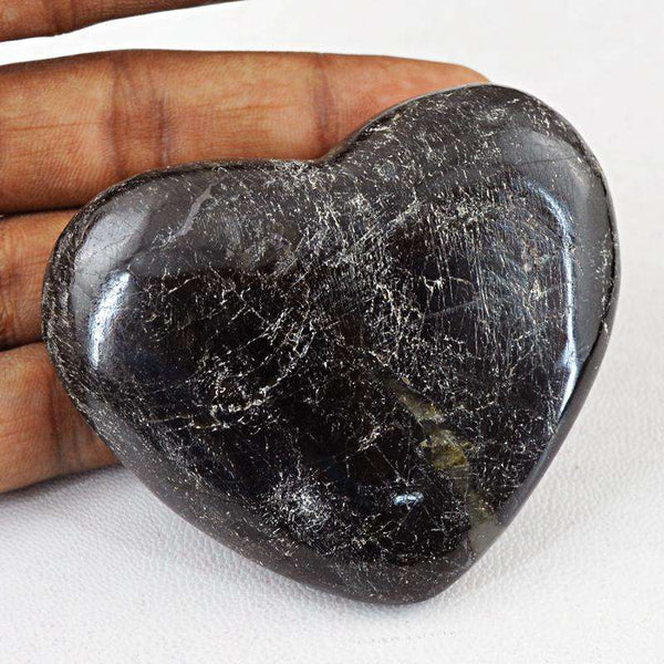 gemsmore:SOLD OUT : Heart Shape Labradorite Cabochon