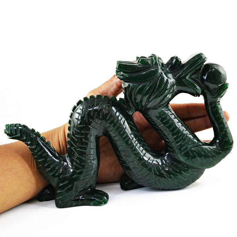 gemsmore:SOLD OUT : Huge Green Jade Dragon With Ball