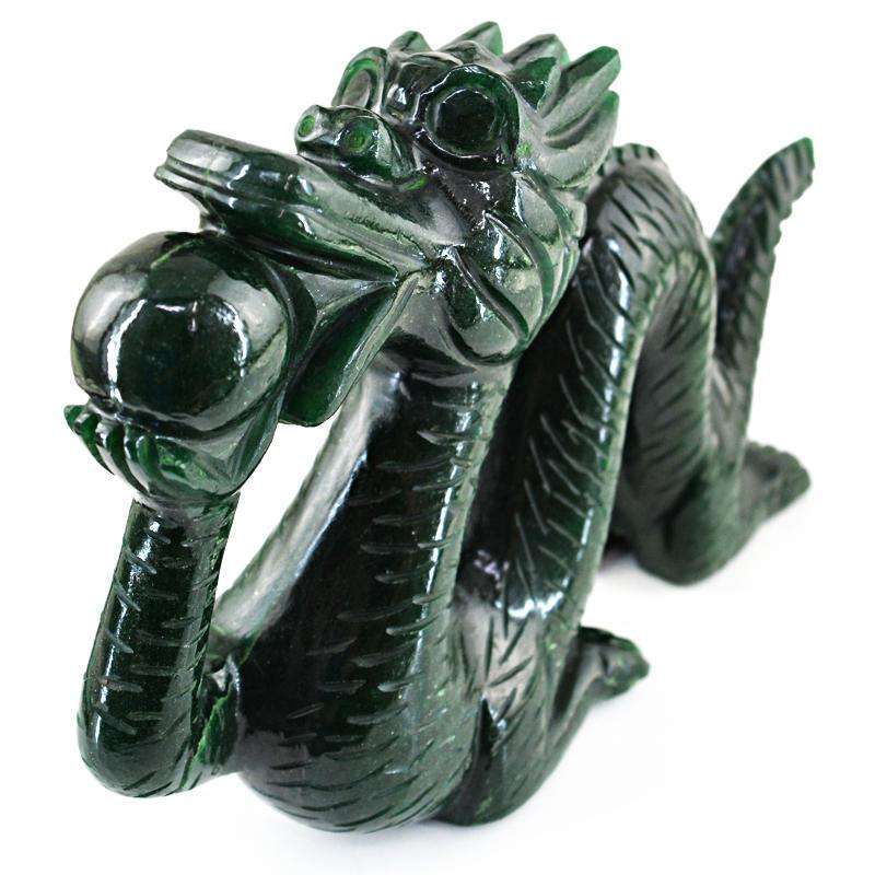 gemsmore:SOLD OUT : Huge Green Jade Dragon With Ball