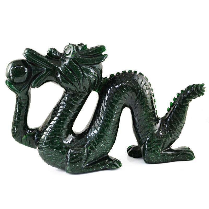 gemsmore:SOLD OUT : Huge Green Jade Dragon With Ball