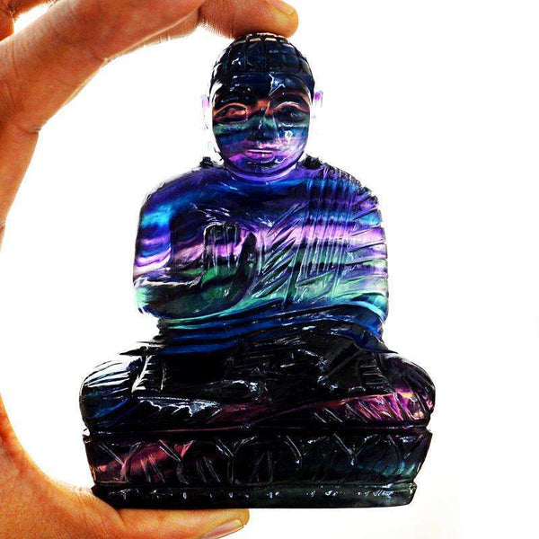 gemsmore:SOLD OUT : Multicolor Fluorite Lord Buddha Idol