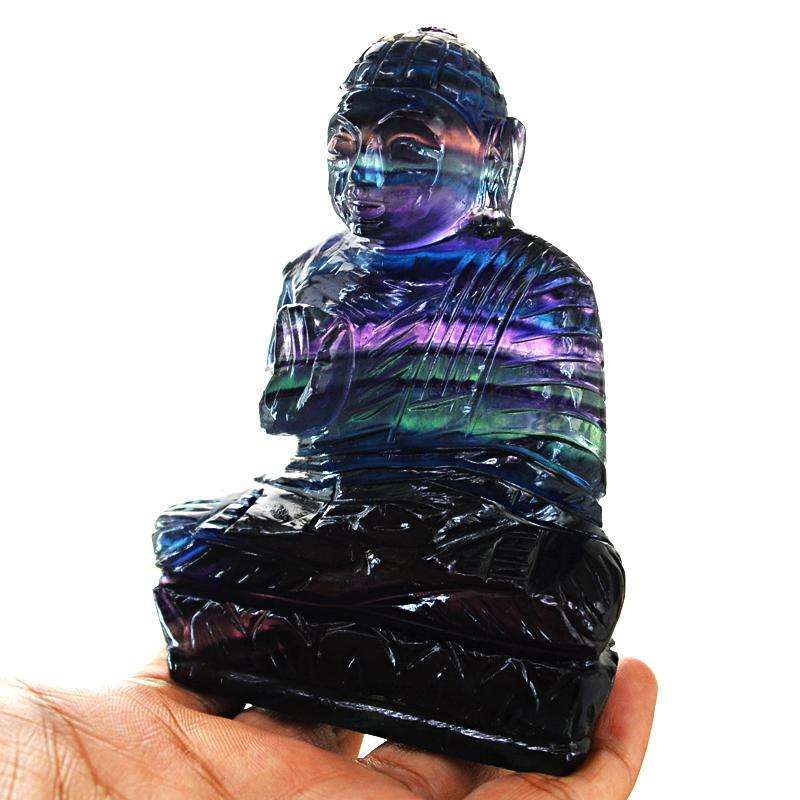 gemsmore:SOLD OUT : Multicolor Fluorite Lord Buddha Idol