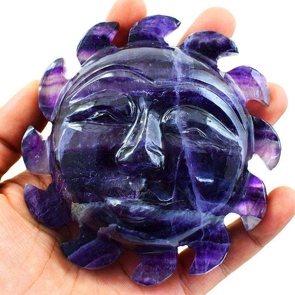 gemsmore:SOLD OUT : Multicolor Fluorite Sun Face Gemstone