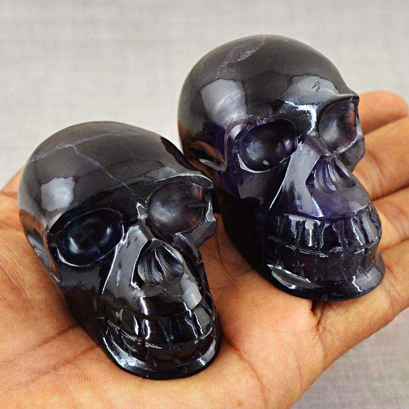 gemsmore:SOLD OUT : Natural Purple Amethyst Human Skull Lot
