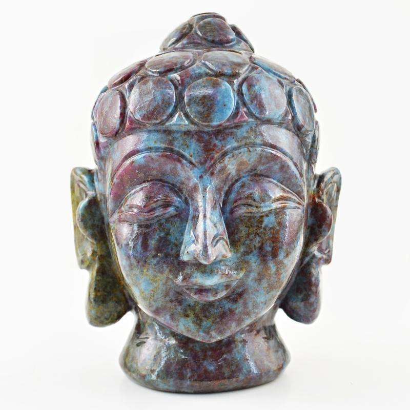 gemsmore:SOLD OUT : Rare Ruby Zoisite Lord Buddha Head