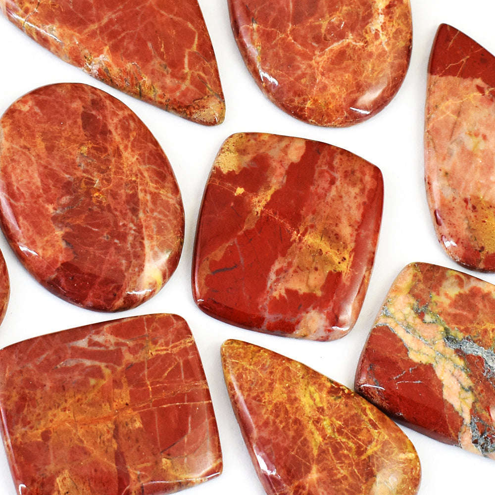 gemsmore:Stuning Cayon Jasper  Untreated Gemstone Cabochon Lot