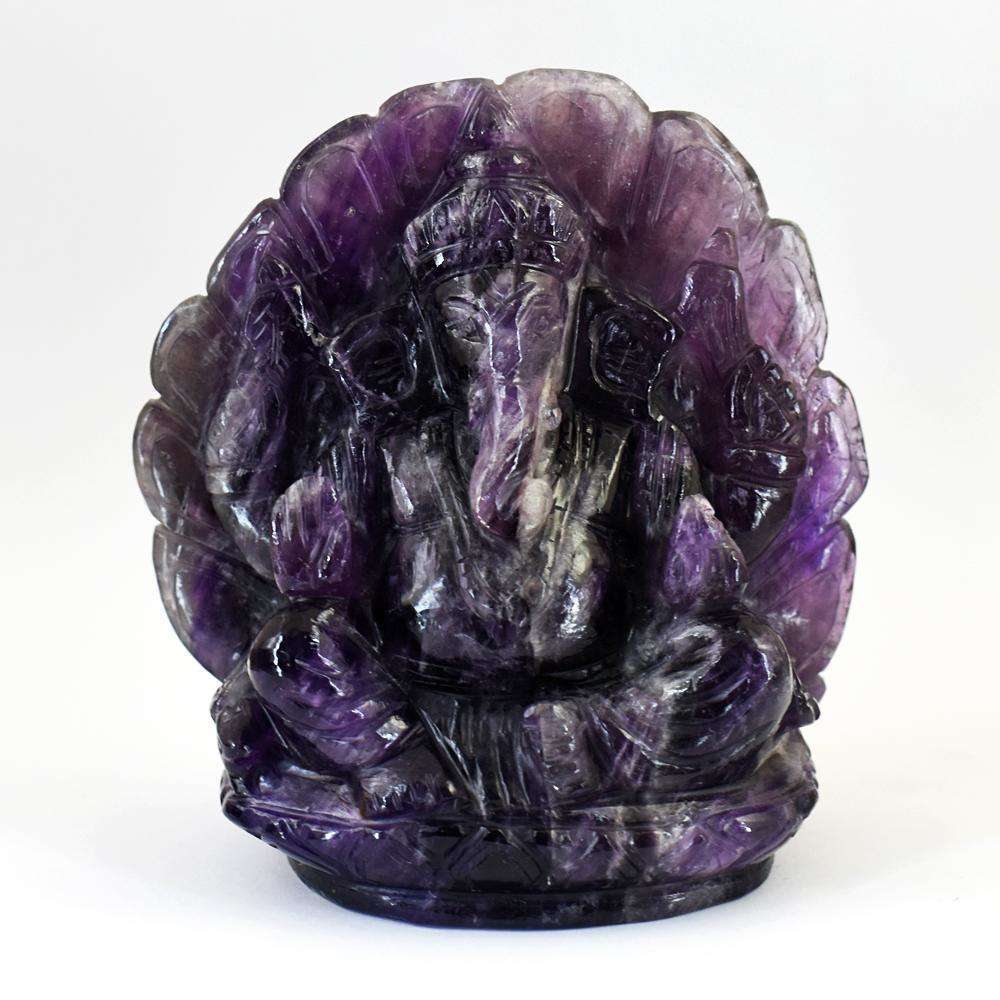 gemsmore:Stunnig Amethyst Hand Carved Ganesha