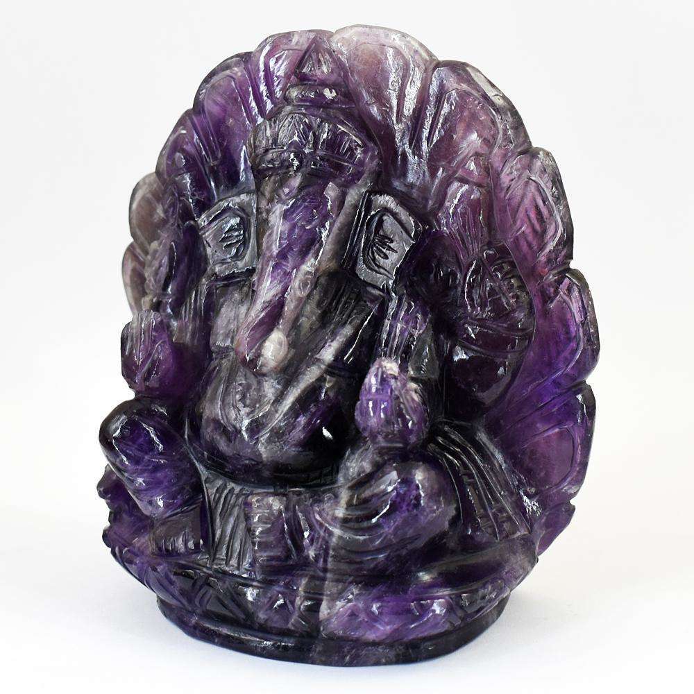 gemsmore:Stunnig Amethyst Hand Carved Ganesha