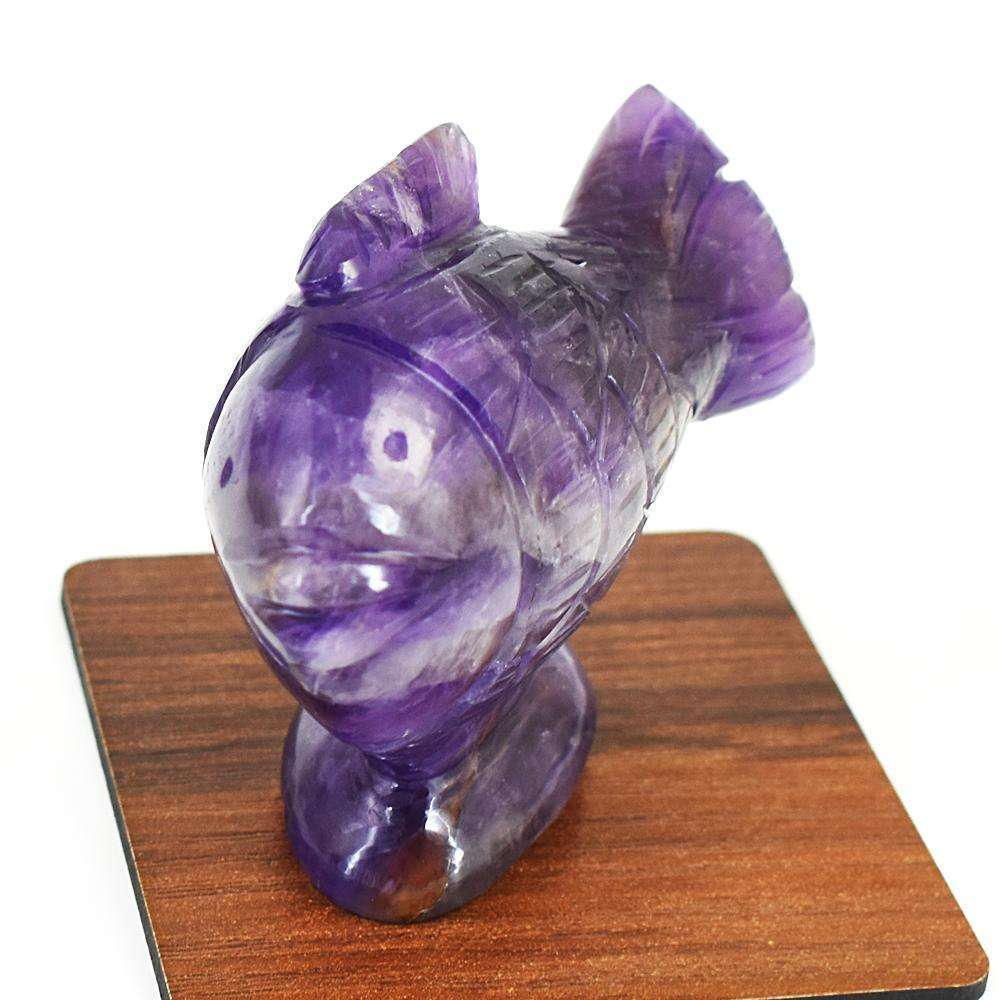 gemsmore:Stunning Amethyst Hand Carved Fish