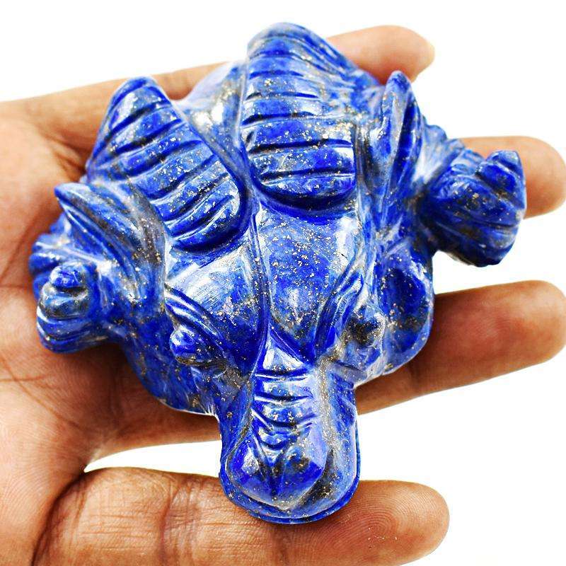 gemsmore:Stunning Blue Lapis Lazuli Carved Bull Head