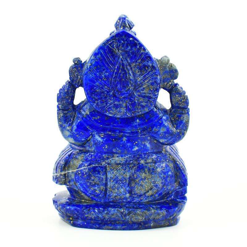 gemsmore:Stunning Blue Lapis Lazuli Hand Carved Lord Ganesha