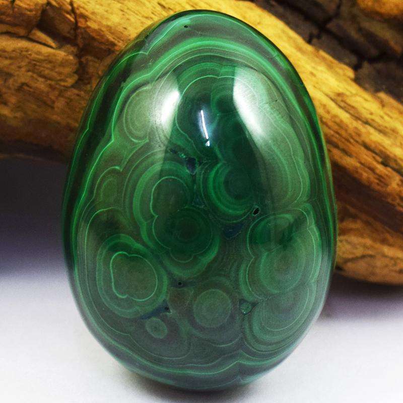 gemsmore:Stunning Green Malachite Hand Carved Healing Egg