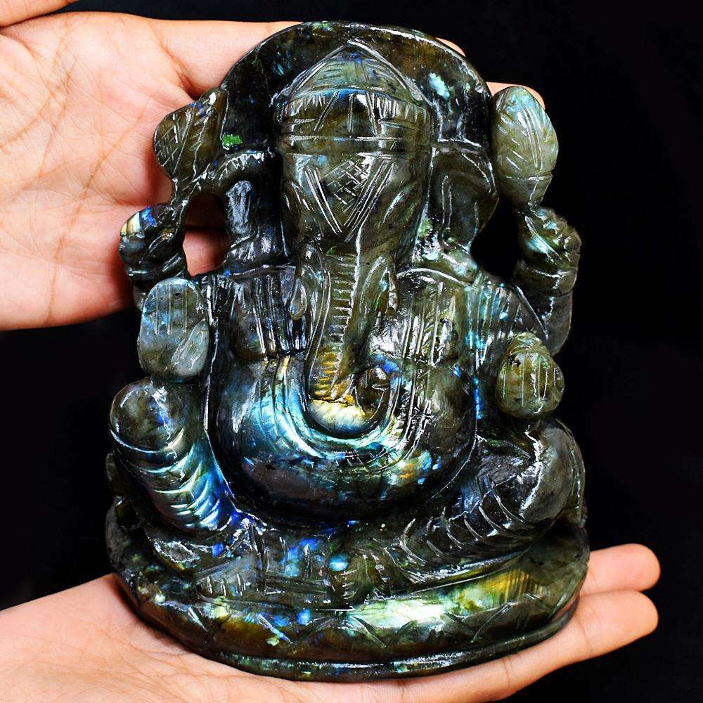 Stunning Labradorite Hand Carved Genuine Crystal Gemstone Carving Mass