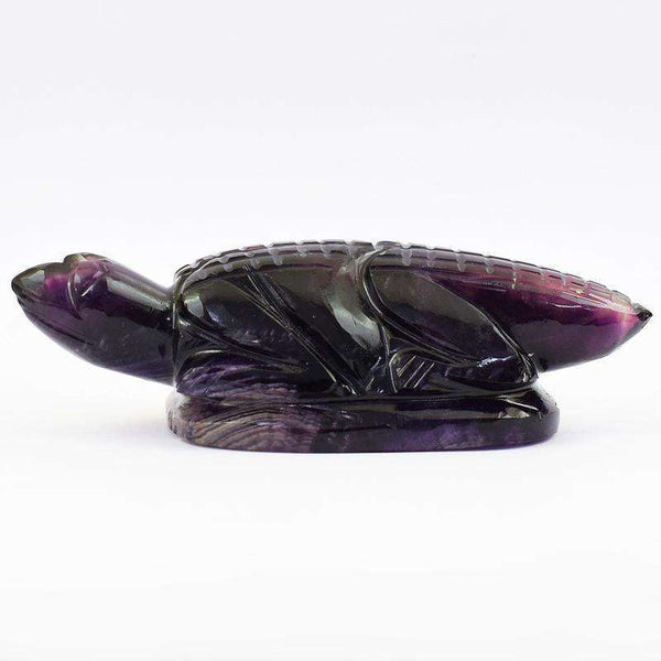 gemsmore:Stunning Multicolor Fluorite Hand Carved Lizard