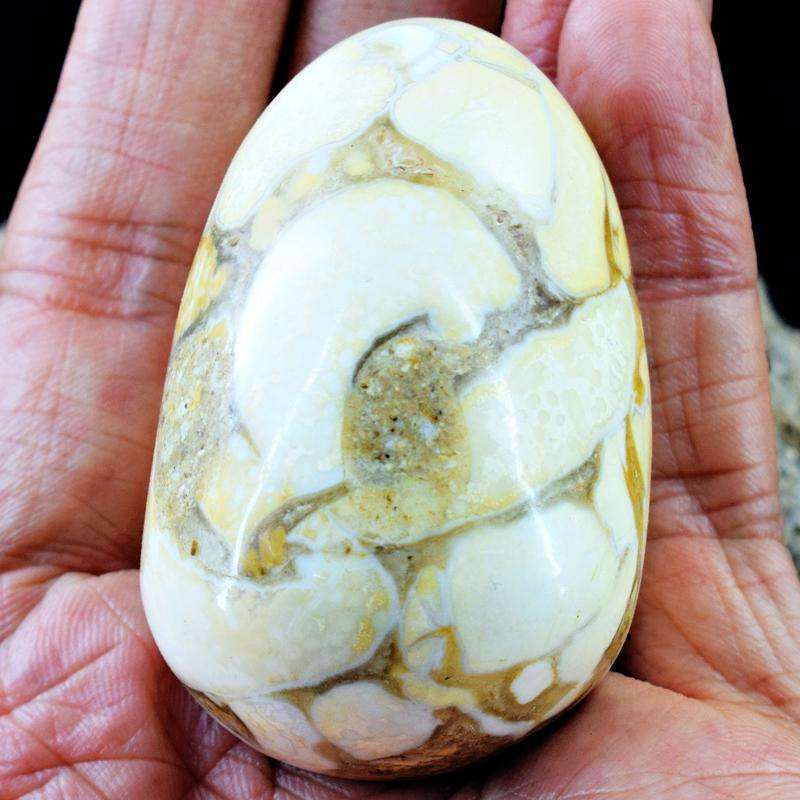gemsmore:Stunning Ocean Jasper Hand Carved Reiki Healing Egg