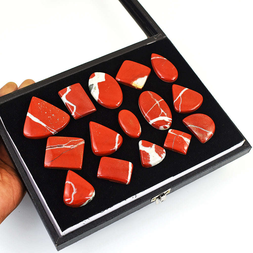 gemsmore:Stunning Rainbow Jasper Untreated Gemstone Cabochon Lot