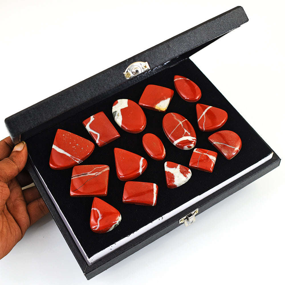 gemsmore:Stunning Rainbow Jasper Untreated Gemstone Cabochon Lot