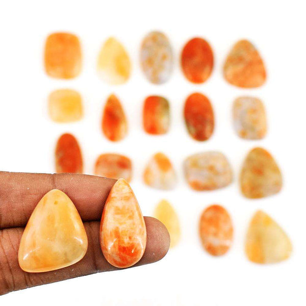 gemsmore:Stunning Sunstone Untreated Gemstone Cabochon Lot