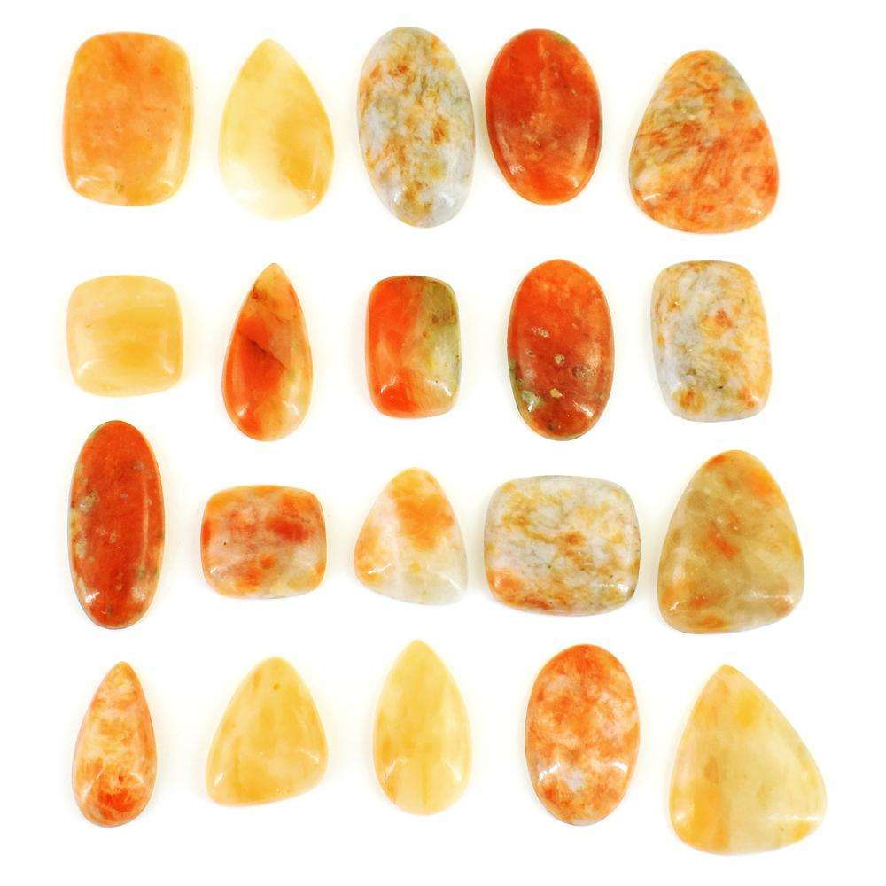 gemsmore:Stunning Sunstone Untreated Gemstone Cabochon Lot