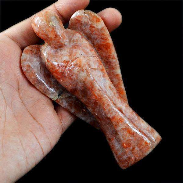 gemsmore:Sunstone Hand Carved Crystal Reiki Healing Angel